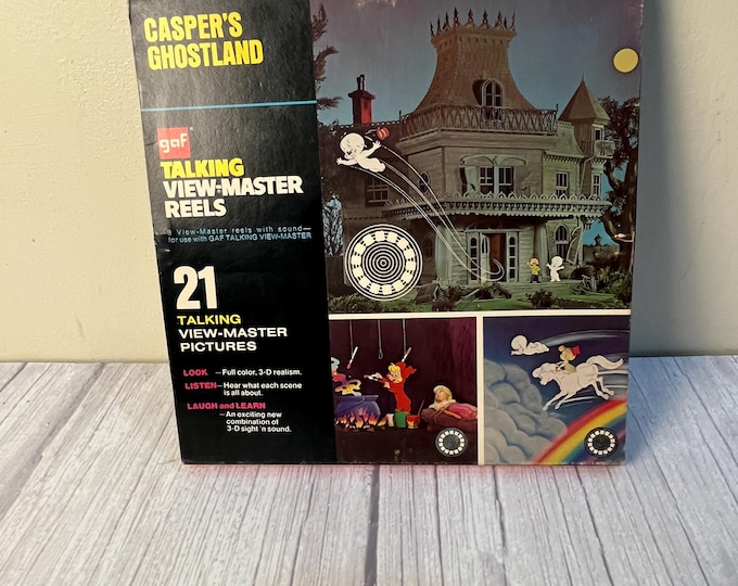 GAF View Master 3D talking View master Caspers Ghostland 3-reel set