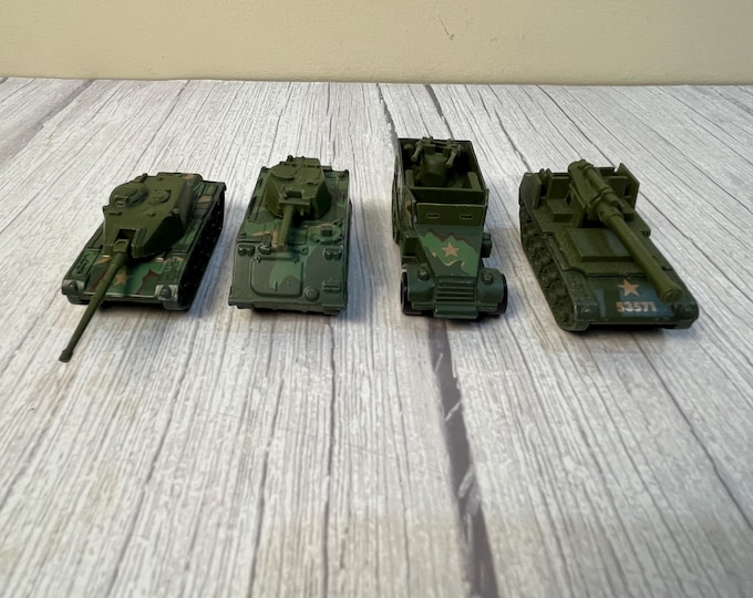 Set of 4 - (3) 1974 and (1) 1983 Hot Wheel Military vehicles