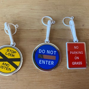Set of 3 - 1980s Bell Charms signs
