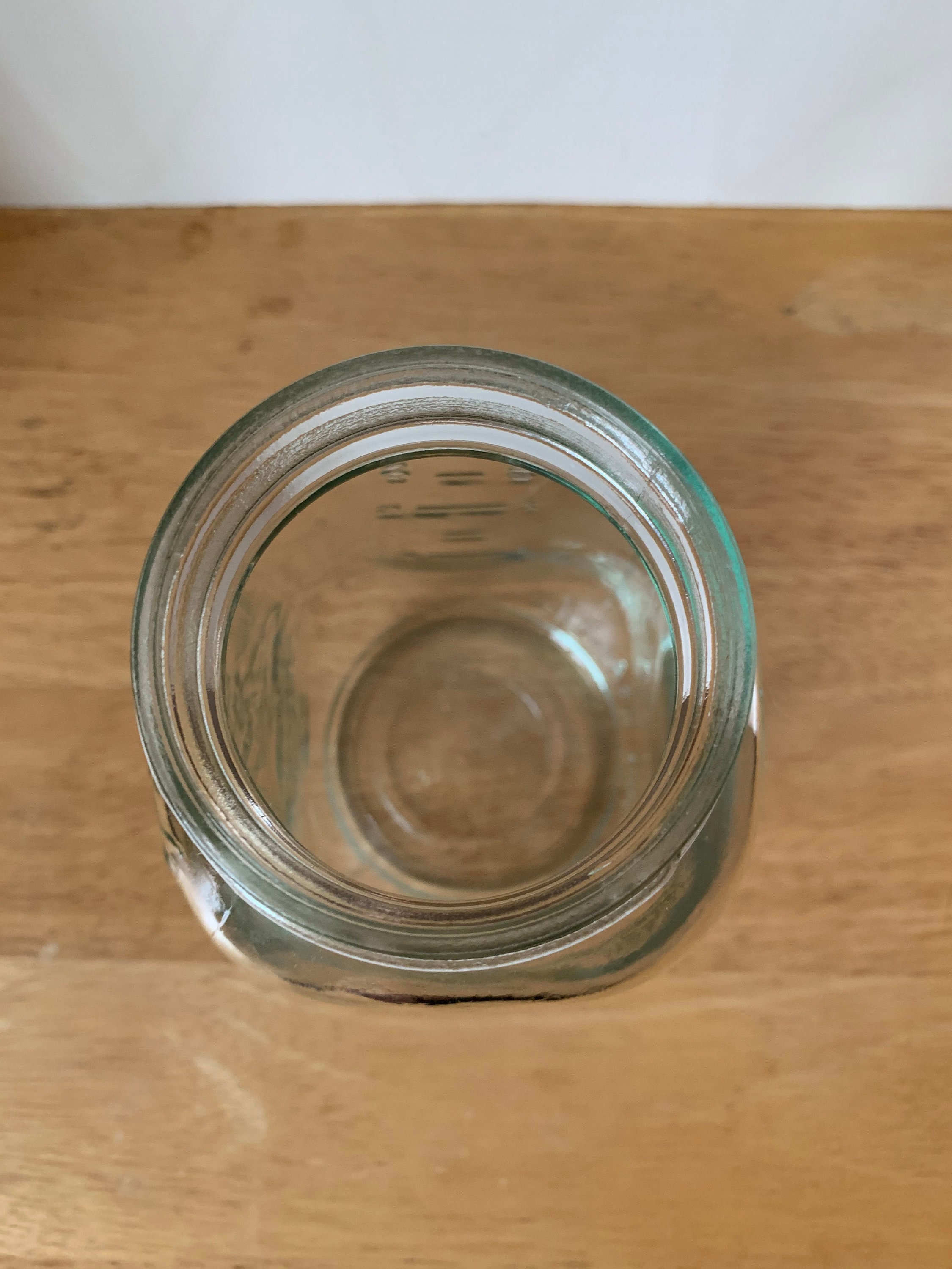 8 oz Square Mason Glass Jars with Measurement 1/3 cup, 2/3 cup