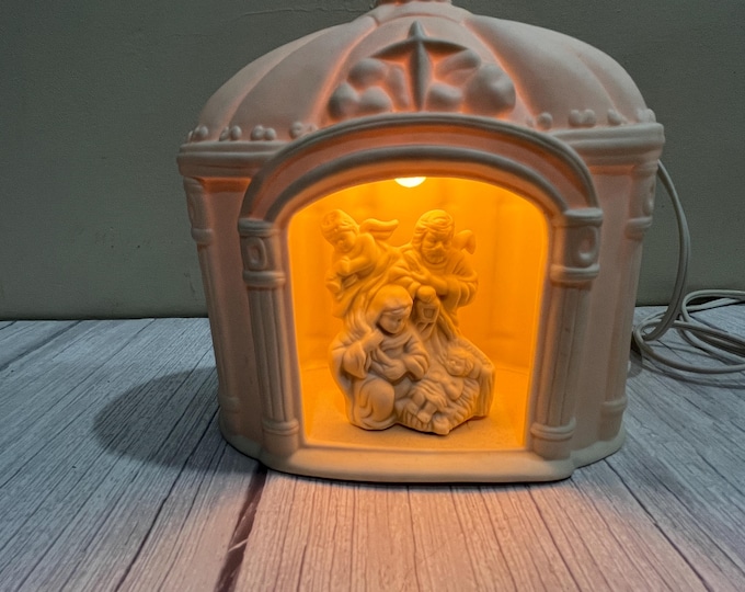 Lighted Porcelain/ceramic Nativity scene