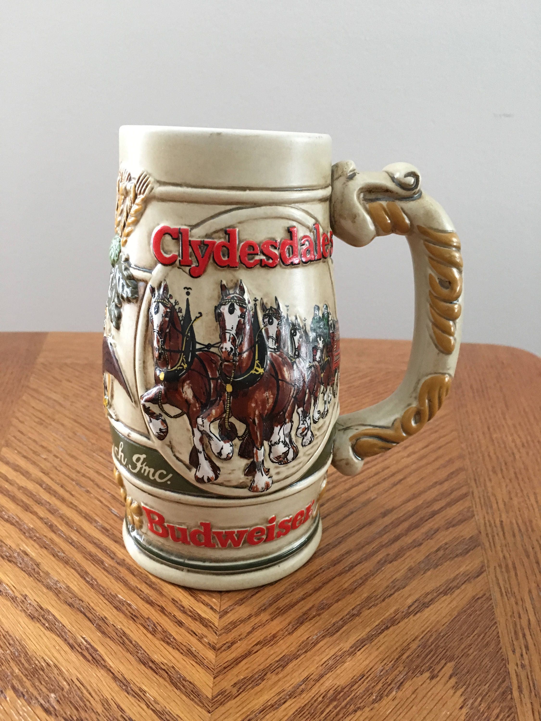 Vintage 1983 Budweiser beer stein (Wheatland)