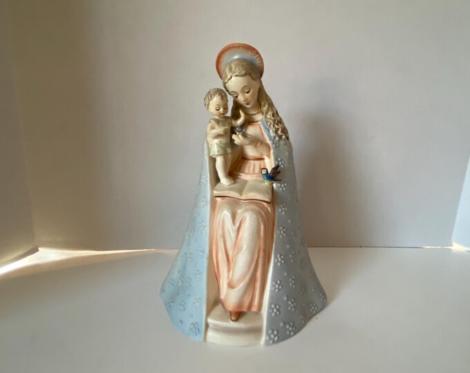 Hummel TMK 3LS (1957-1963)   "Flower Madonna" Figurine- Mary and Baby/Infant Jesus,  #10/1 West Germany