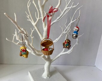 Set of 4 Christmas Hallmark Miniature Keepsake Ornaments 1995 and 2005