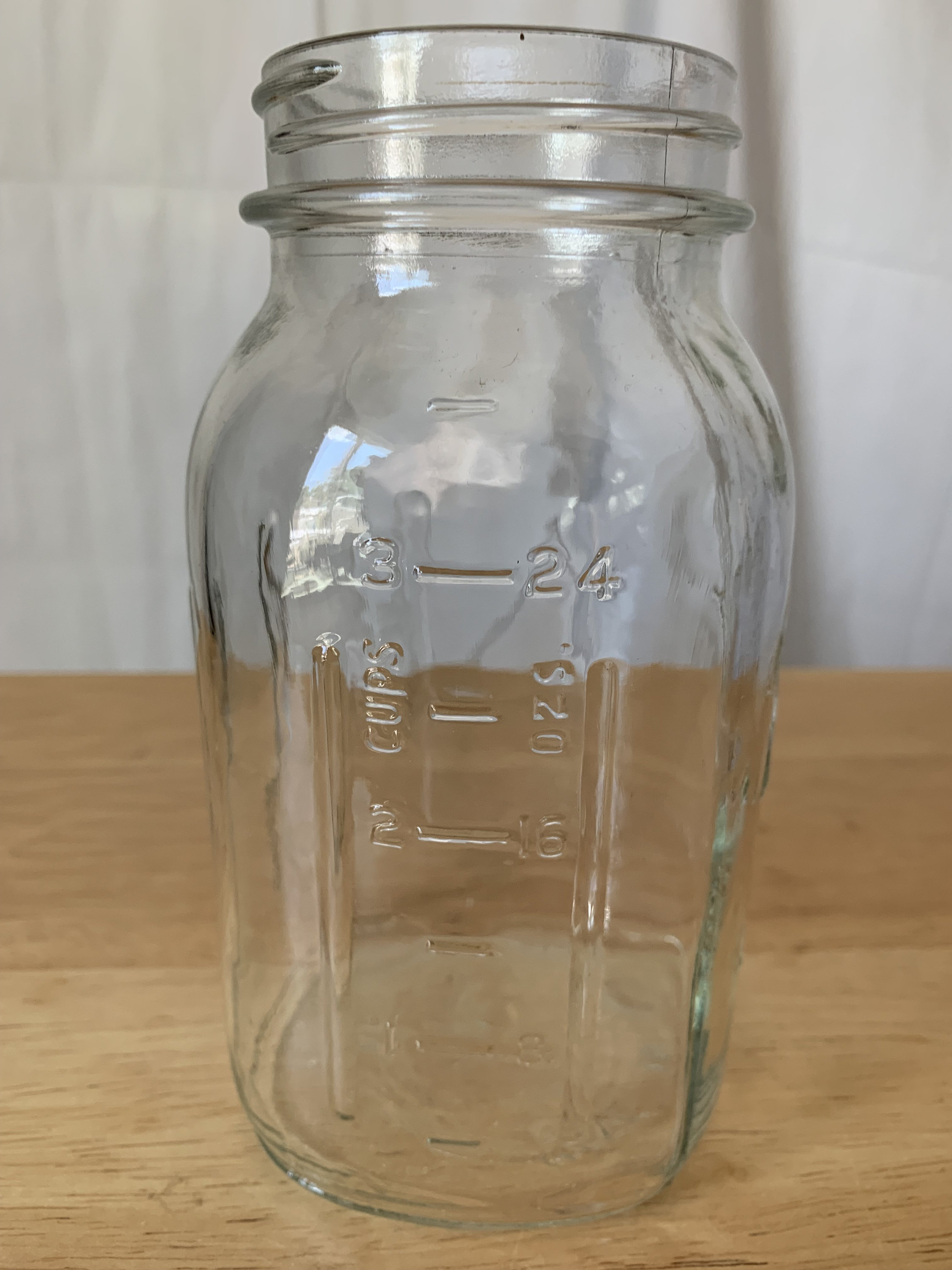 Vintage Ball Wide Mouth Clear 3 Cup 24 Ounce Mason Jar With Grape