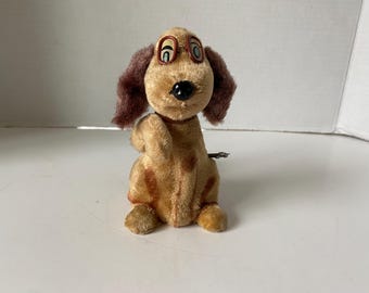 1967 Louis Marx Toys Wind Up Dog Tail Wags Ears Move WORKS!!