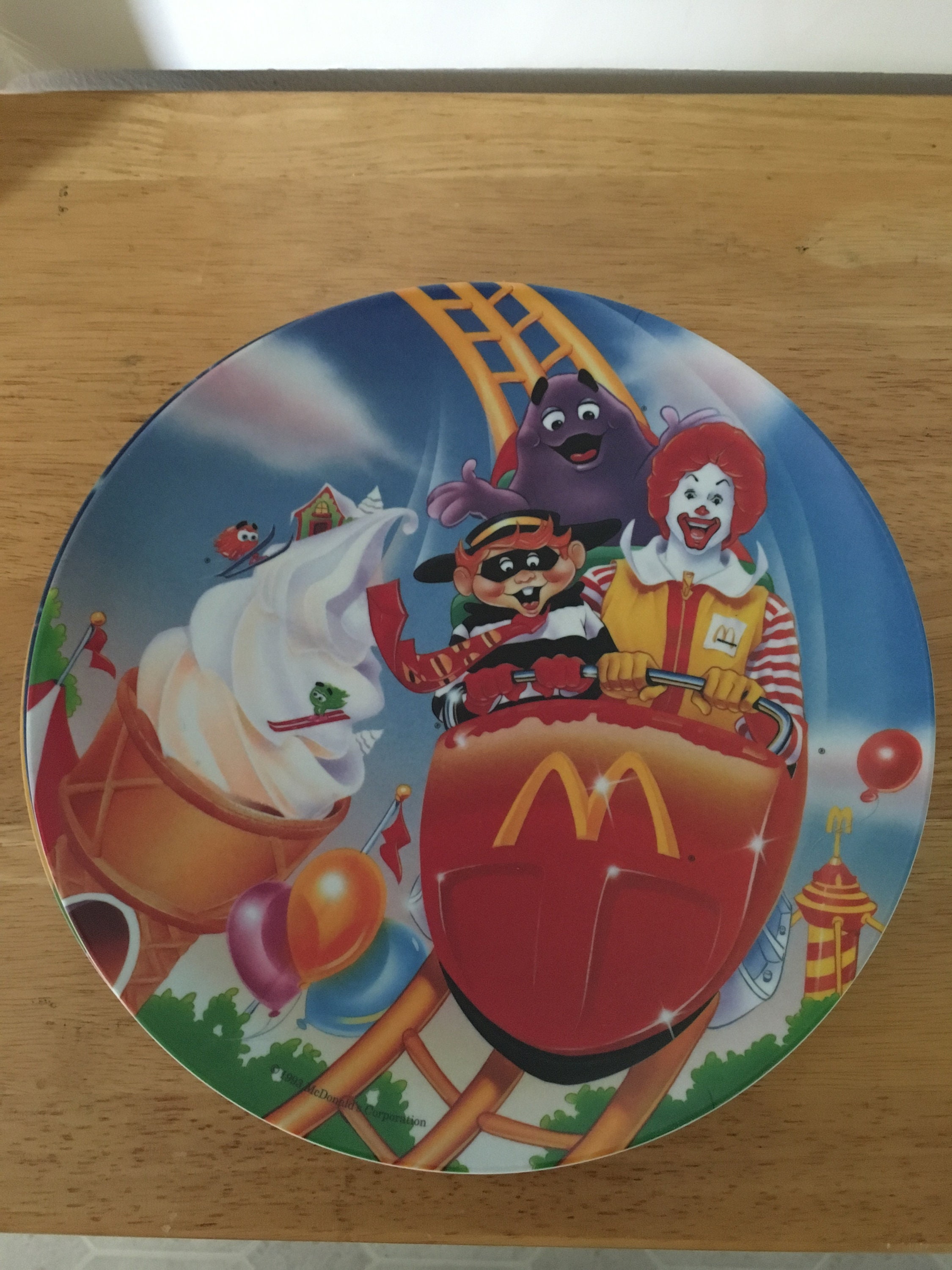 set of 4 Ronald McDonald and friends dinner plates