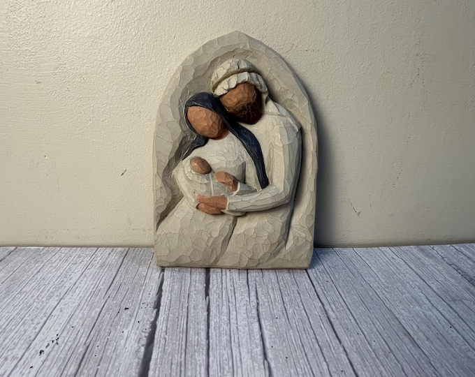 Willow Tree "The Holy Family" "A child is Born" wall plaque