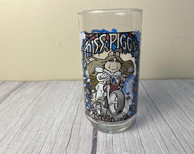Vintage McDonalds Miss Piggy "great Muppet Caper!" drinking Glass