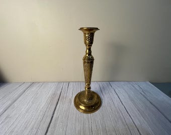 Solid brass taper candlestick holder