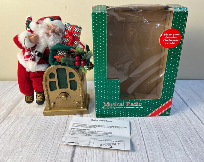 Holiday Creations musical Radio Santa in original box