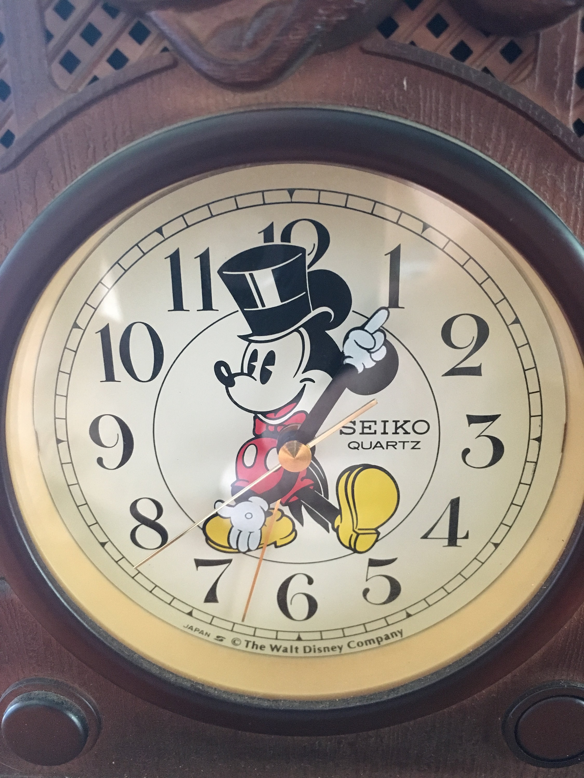 vintage 1987 Disney Mickey Mouse alarm clock