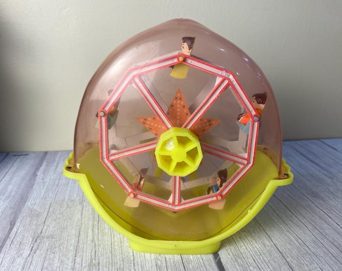 1960s Marlin Toys Co Wind Up Spinning  Musical Ferris Wheel