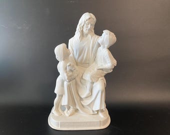 Bisque Porcelain "Let the Children Come to Me" -Matthew 19:14 by Ree