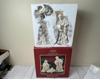 Lenox "Innocence Nativity the Holy Family" set of 3 figurines NIB w/COA