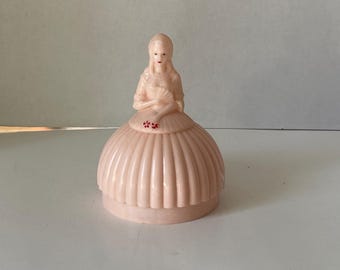 Vintage Southern Belle/ Victorian Lady Plastic Sewing Thread Carousel  Container Grandmacore Decor