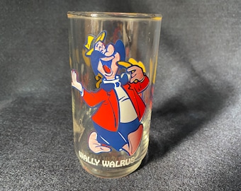 Vintage 1970s Wally Walrus and Homer Pigeon Walter Lantz Drinking Glass