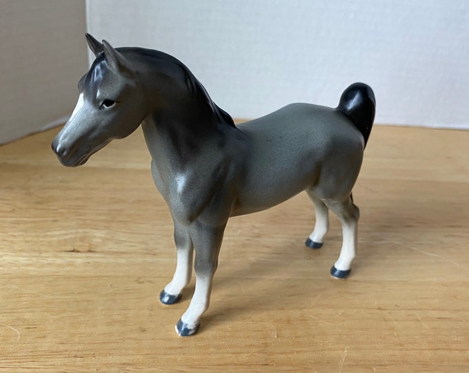 Vintage Lefton H4871 Gray Silver Lefton Saddlebred horse