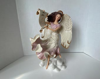 Gorgeous Lenox Limited Edition Millennium  "Blessing" Porcelain Angel Figurine with Scroll