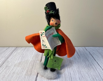 1966-1983 Annalee Mobilitee Caroling Man with original green tag