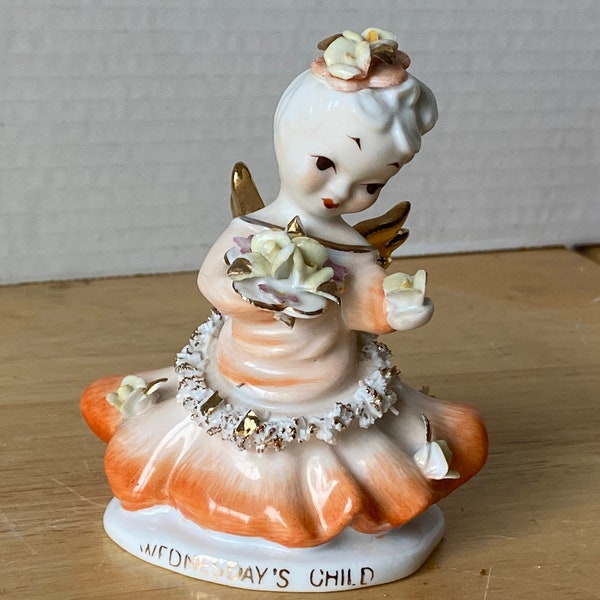 Lefton "Wednesday's Child" porcelain ceramic figurine KW8281