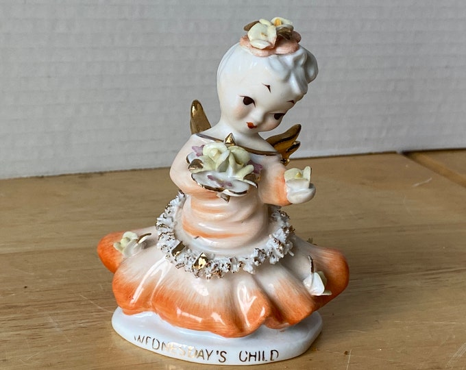 Lefton "Wednesday's Child" porcelain ceramic figurine KW8281
