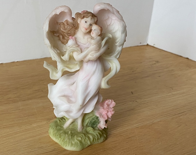 Mini April Motherhood Collection Seraphim  Angels of the Month Series #80774- 2003 by Roman Inc