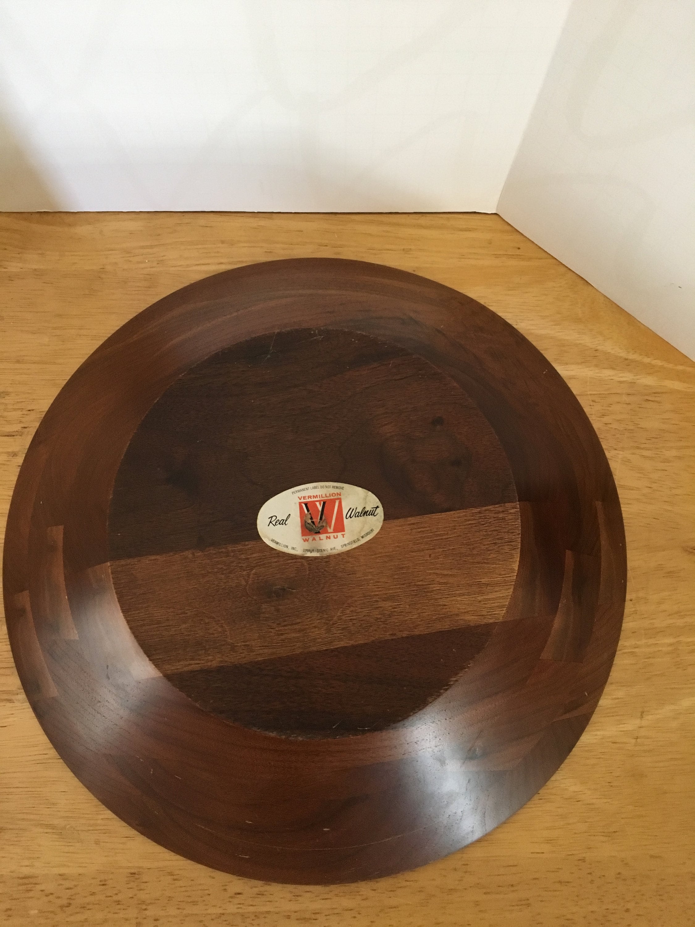 Vintage 8 piece solid Walnut nut bowl set