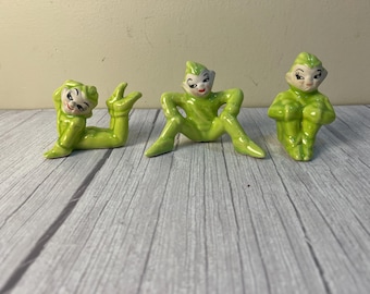 1950's Green Pixie Elves choice of 3