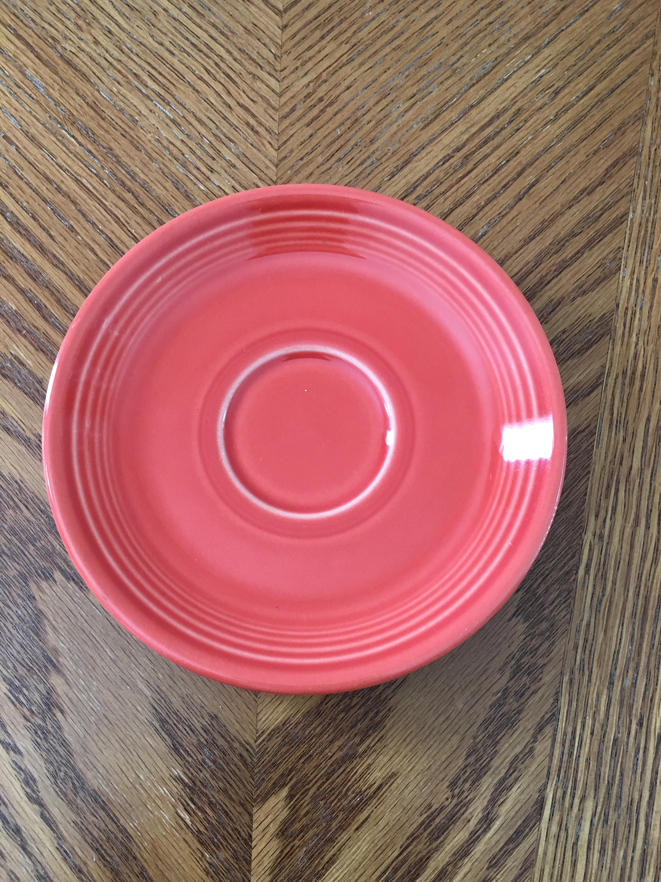 Vintage 1980's Red Fiestaware coffee cup saucer