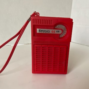 Vintage Studio 44 AM Portable Red Plastic Working Radio