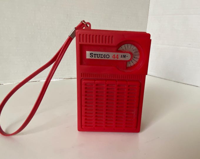Vintage Studio 44 AM Portable Red Plastic Working Radio