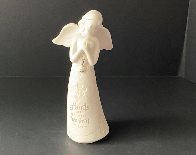 Hallmark Aunts are a Little Heaven on Earth Ceramic Statue with Charm dangle and sugared accents