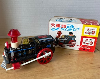 1960s Friction Locomotive Tin Litho Train  MF 917 from Japan