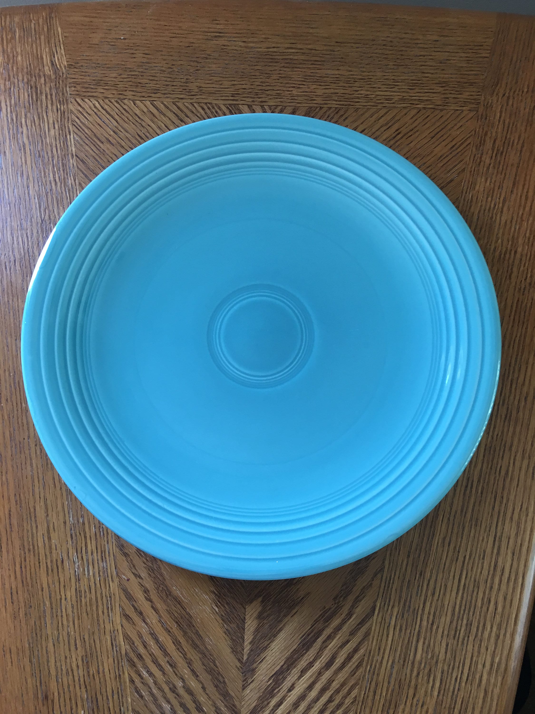 Vintage light blue Fiestaware serving platter 12