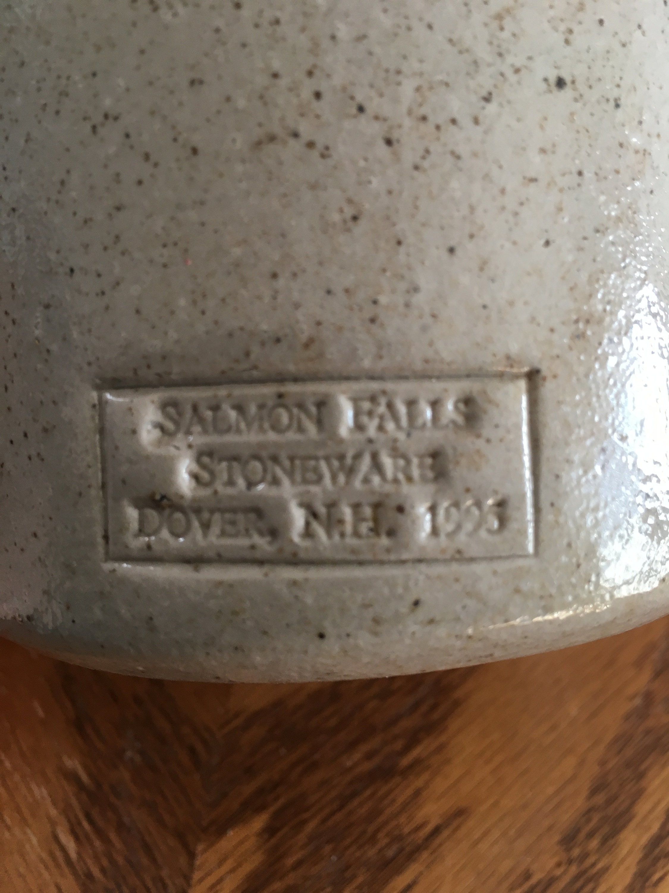 Salmon Falls Pottery Salt Glaze Blueberry crock