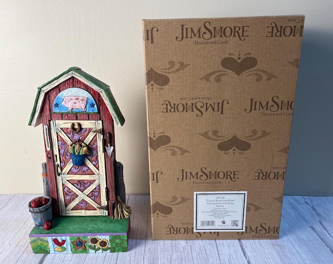Jim Shore 2006 "Country Roads Lead Home" wall plaque in original box and packaging 4057690
