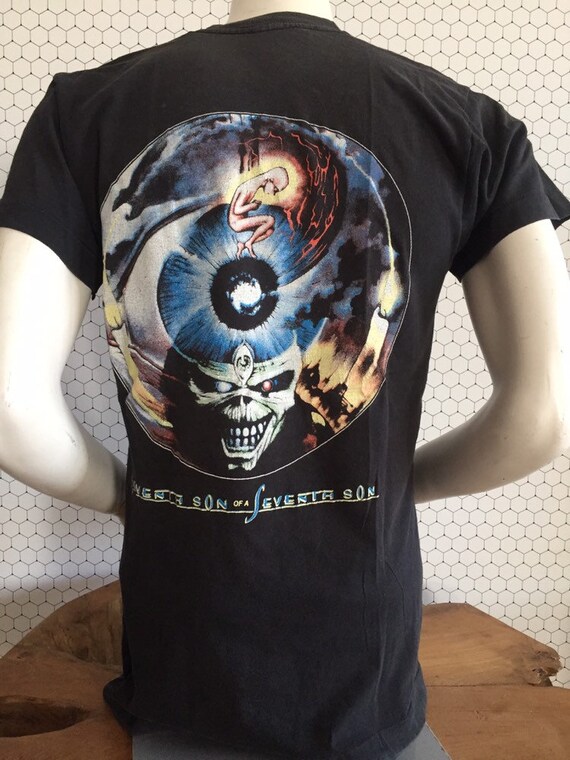 Iron Maiden Seventh Son Box Logo T-Shirt - Official Licensed Men's Black Band Tee - View #10