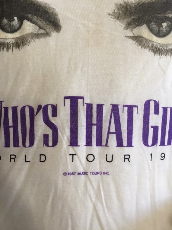 1987 Vintage Madonna Who's That Girl Tour Tshirt Mint 1987 Vintage Madonna Who's That Girl Tour Tshirt Mint
