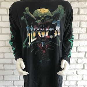 90&#39;s vintage Slayer rare long sleeves tee shirt