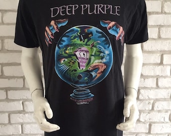 Deep Purple The House of Blue Light MEN BLACK t-shirt BAND MUSIC clothing unisex 