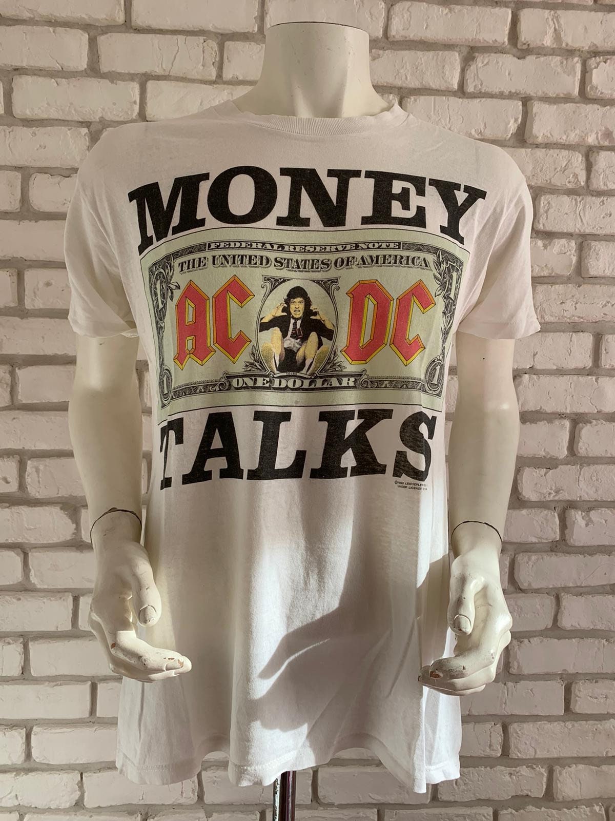 1990 Vintage Super Rare ACDC Tour Tee Shirt Moneytalks - Etsy UK
