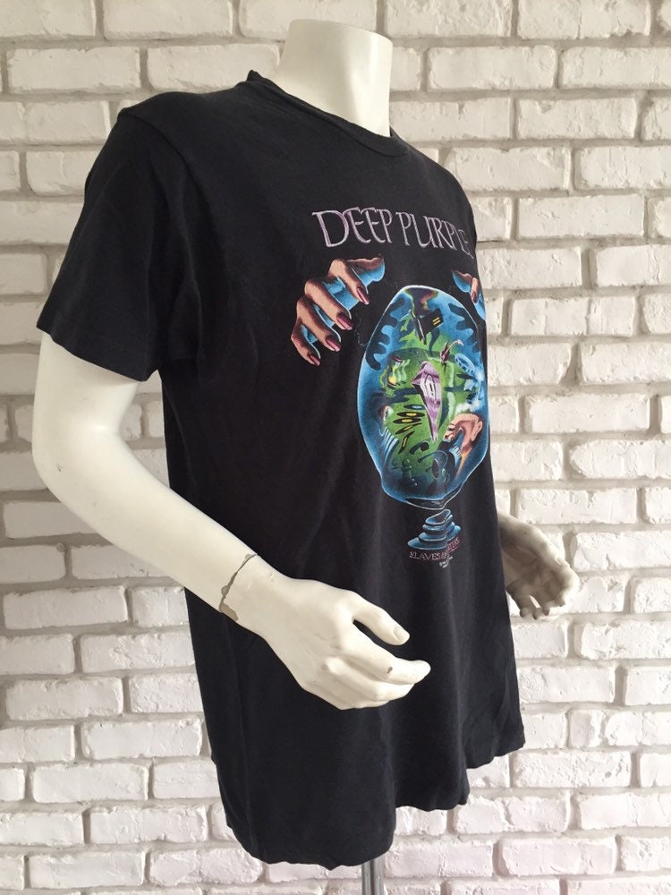 激レア DEEP PURPLE slaves and master Tシャツ 1990 Vintage Deep Purple Slaves and Masters Tour Tee Shirt