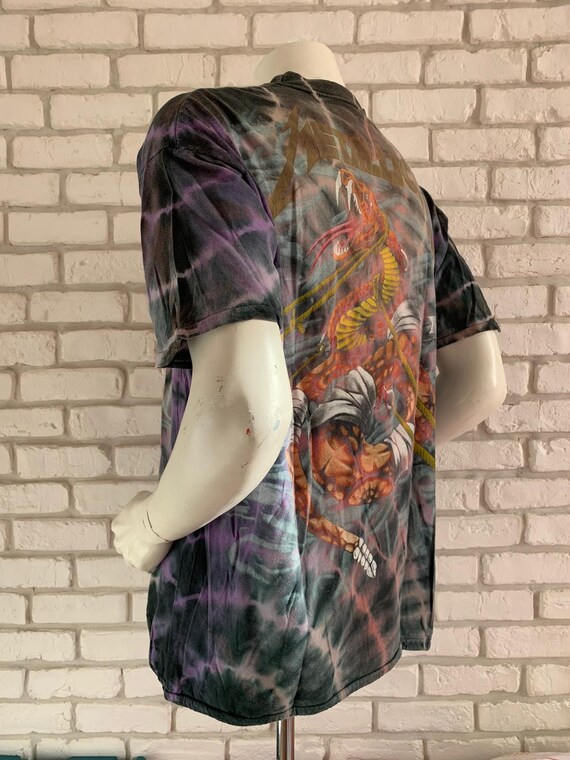 90’s vintage Metallica tee shirt tie and dye - image 4