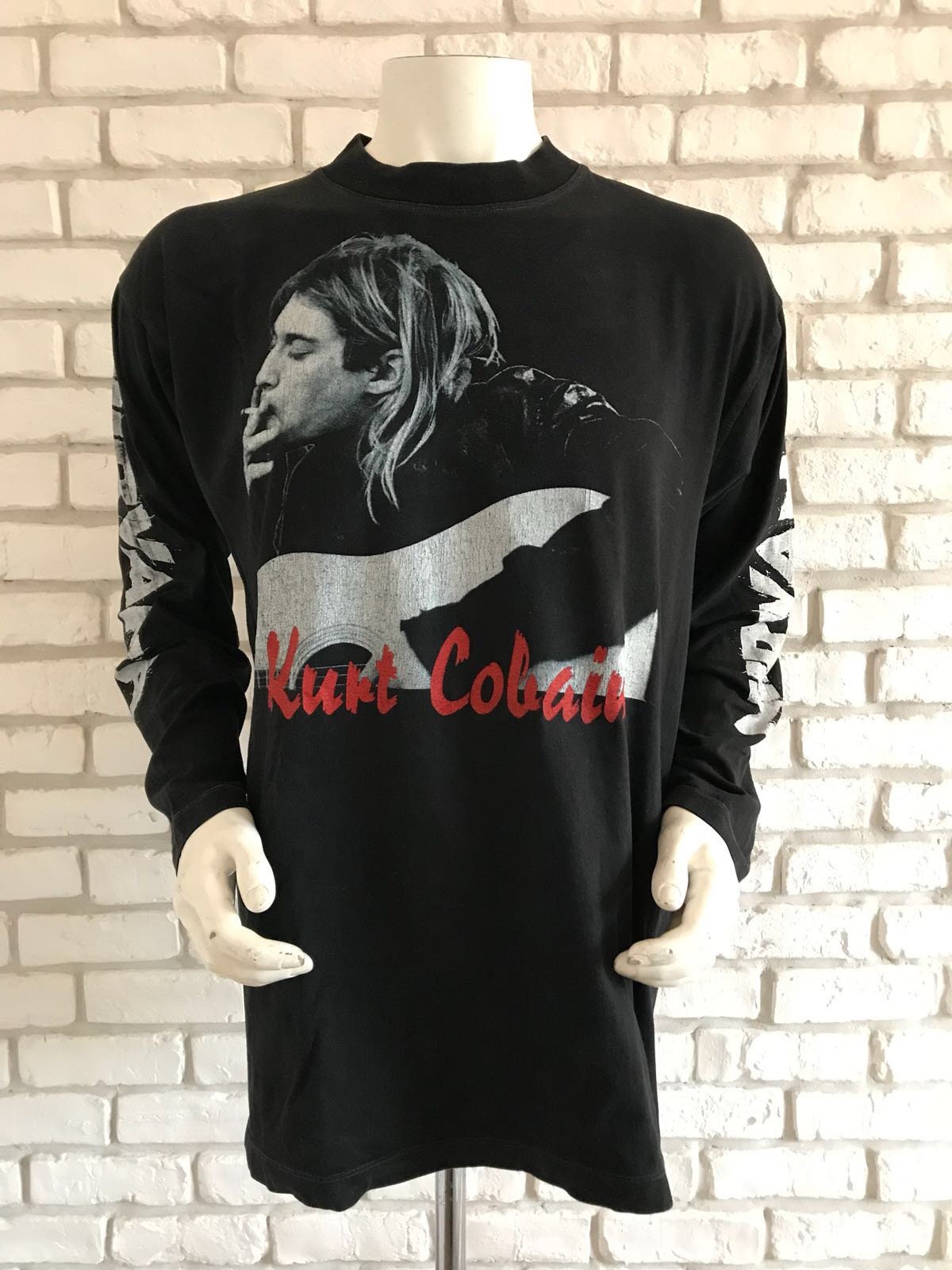 【KOOLOSET】Vintage Dirty Nirvana Long Sleeve Vintage Nirvana Long Sleeve T-Shirt Kurt Cobain Nevermind