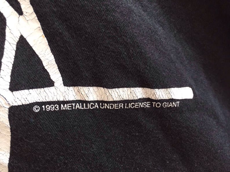 Metallica 1993 vintage metalli'fukin'ca t shirt image 3