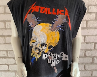 Tangle mangel leder 1987 Vintage Rare Metallica Tee Shirt Damage Inc - Etsy