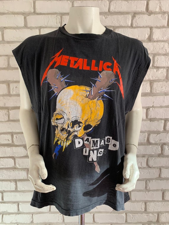 vreemd Gehuurd Paar 1987 Vintage Rare Metallica Tee Shirt Damage Inc - Etsy