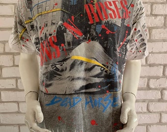ガンズ アンド ローゼス 1987ツアー Tシャツ L GUNS N' ROSES (ガンズ・アンド・ローゼズ) UK Tour '87 「1987
