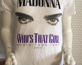1987 Vintage Madonna Who's That Girl Tour Tshirt Mint
